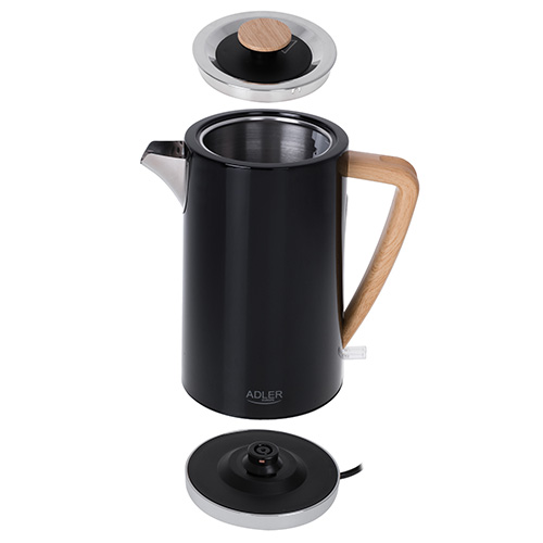 Kovová kanvica Adler 1,7 L STRIX - čierna